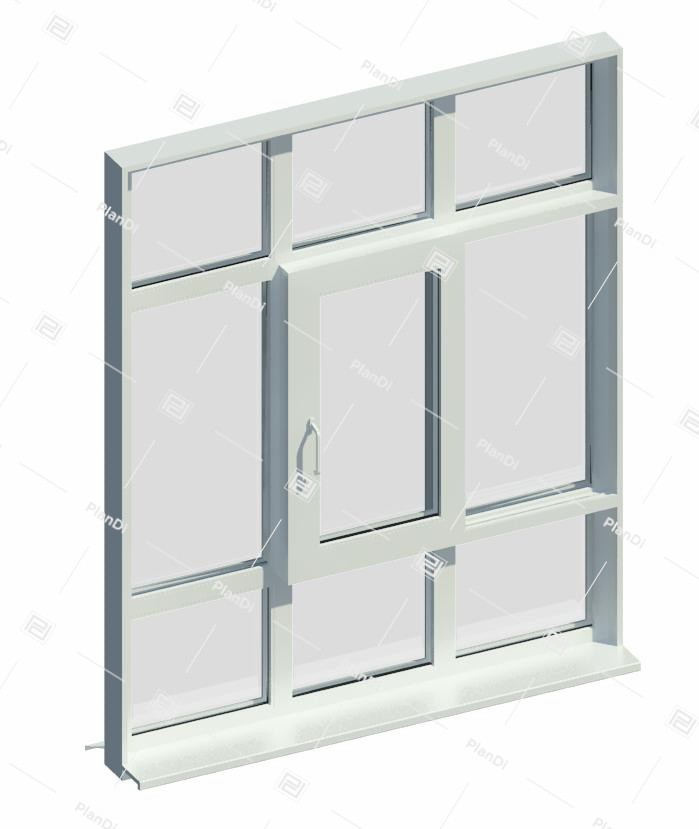 Раздвижное окно 3-ств. с верх. и ниж. св. PremiSlide 76