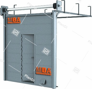 Automatic steel fire sectional doors