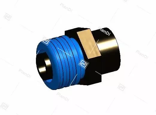 Q&E Штуцер 20xG3/4'' НР - Синий