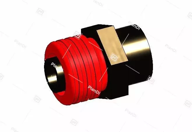 Q&E Штуцер 16xR3/4'' НР - Красный