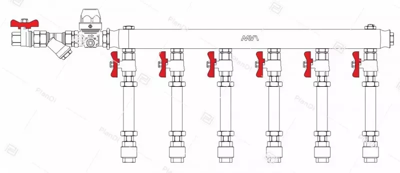 Узел коллекторный ХВСГВС тип MW1 6L