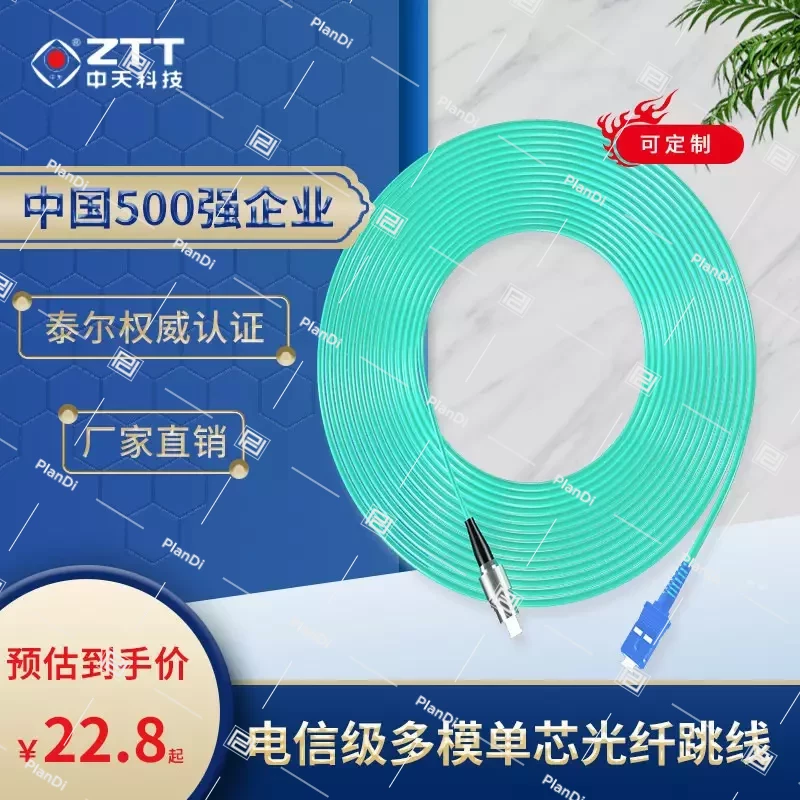 Carrier multi-mode fiber optic jumper