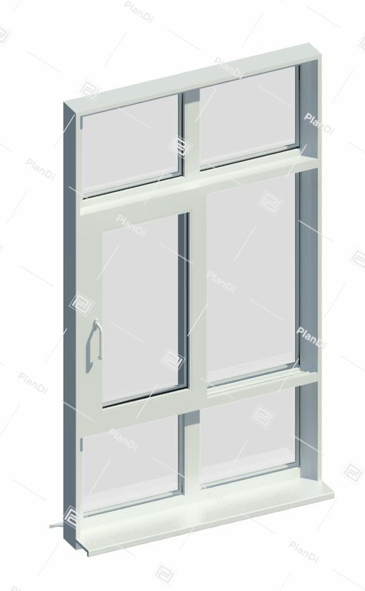 Раздвижное окно 2-ств. с верх. и ниж. св. PremiSlide 76