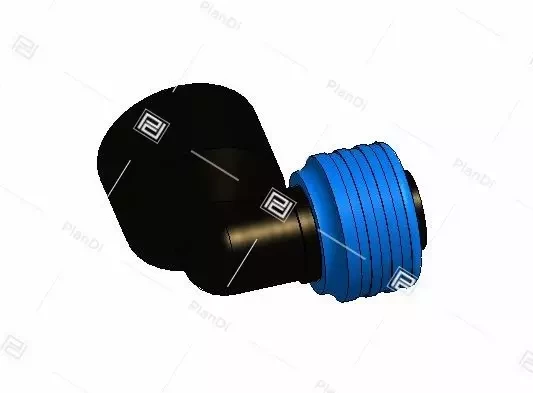 Q&E Угольник 20xRP1/2''НР - Синий