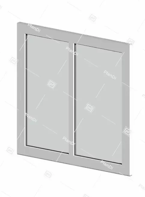 Fire-resistant window E-60 double-leaf (serial number OP 4-60)