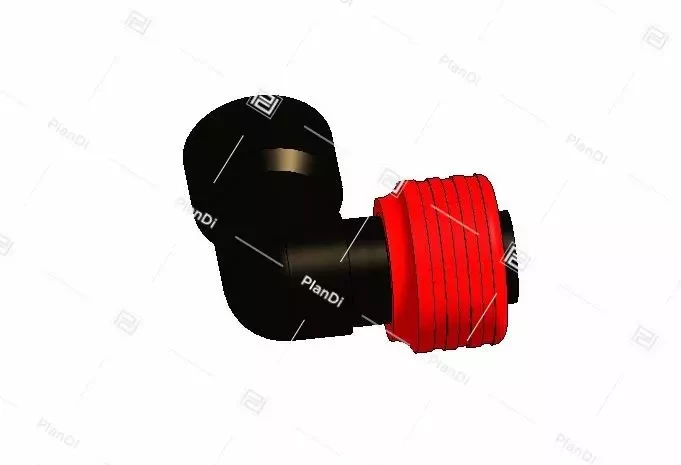 Q&E Угольник 16xG1/2''НР - Красный