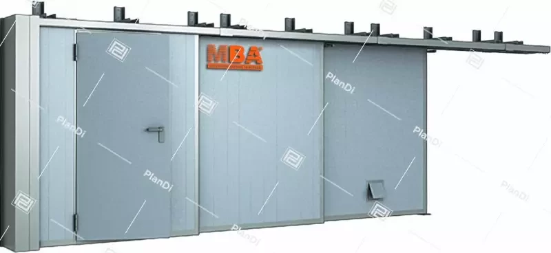 Fireproof sliding telescopic gates